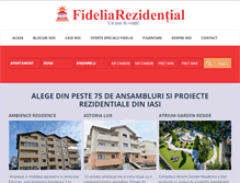 Tablet Screenshot of fidelia-rezidential.ro